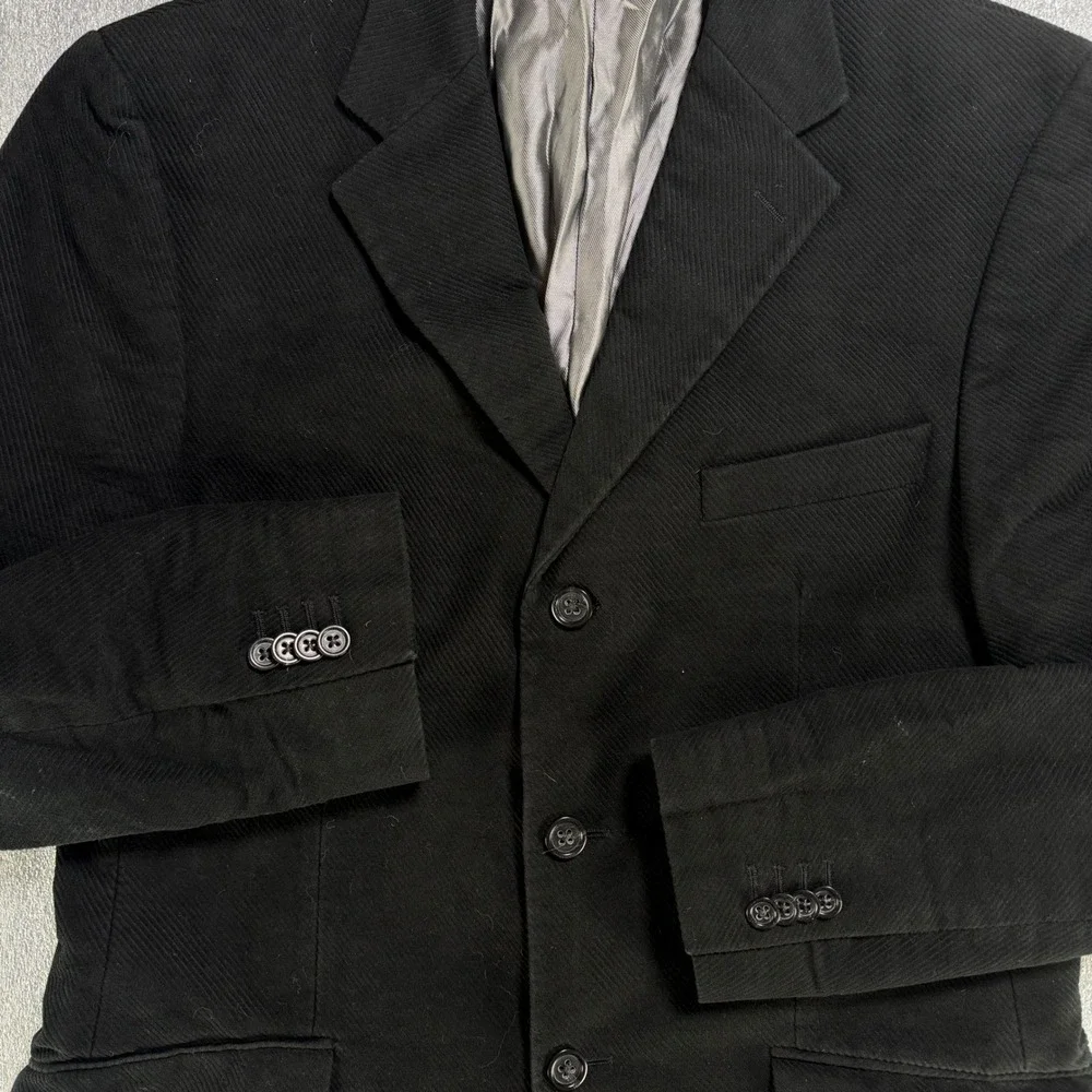 Vintage Banana Republic Mens 40R Black Corduroy Blazer Sport Coat Y2K 2006